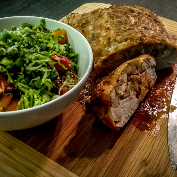 Huhn mit Garnellenfüllung
